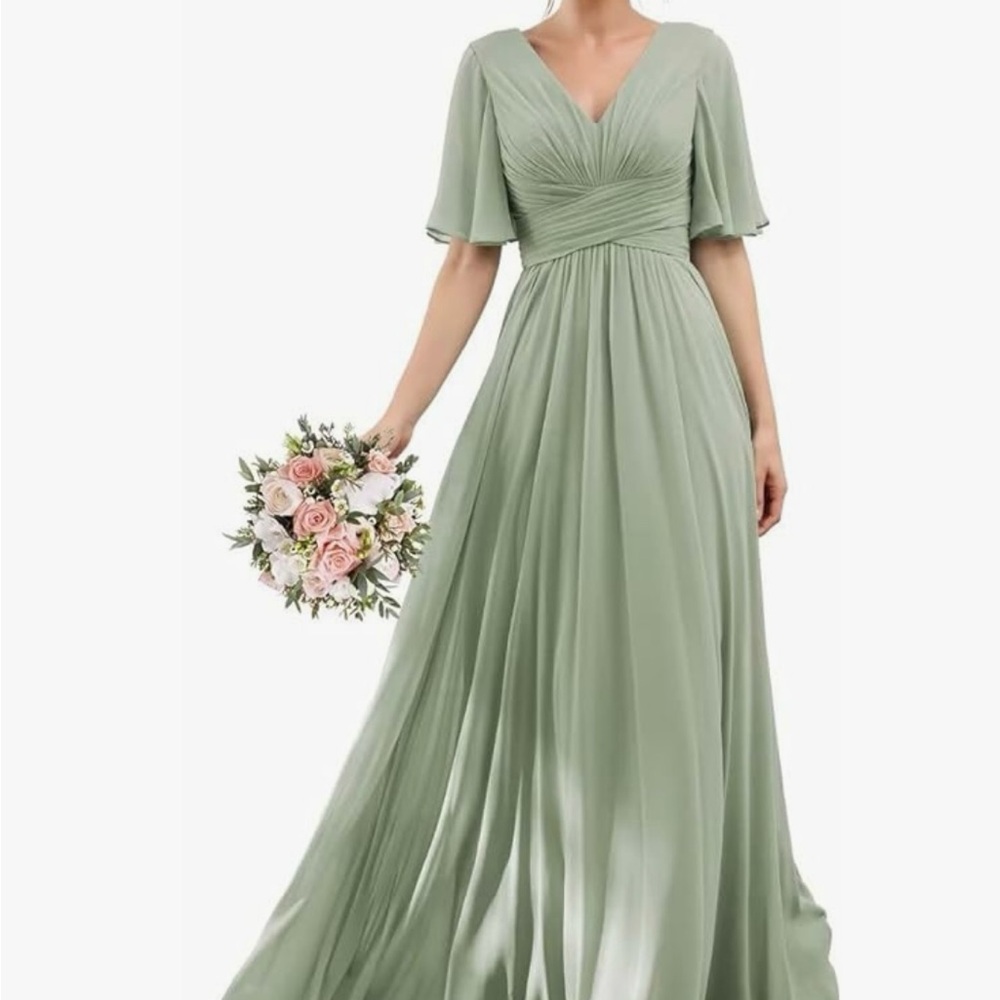 Elegant Sage Green Dress for Women